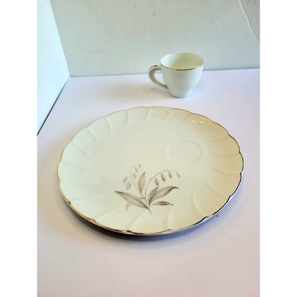 HP Vintage 60s Kaysons Golden Rhapsody Gold Band Wheat Plate Cup set - Picture 7 of 9